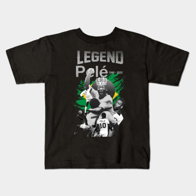 Pelé legend forever Goat Kids T-Shirt by danterjad